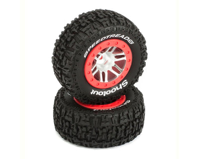 DTXC2947 SpeedTreads Shootout Short Course Rear Tires w/12mm Hex (Red) (2)