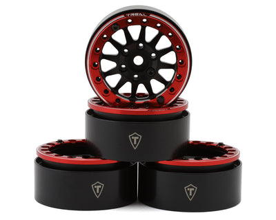 TLHTWHEELS-11 1.9 Beadlocks - Silver/Red