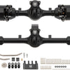 MEUS RACING 5mm Isokinetic V2 SCX24 Axles with 3-Section CVD for Axial 1/24 SCX24 RC Crawler (Black)