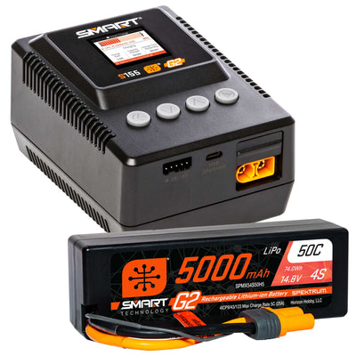 SPMXPSS400 Smart Powerstage 4S Surface Bundle: G2 5000mAh 4S LiPo IC5 & S155 Charger