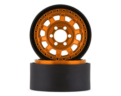 VPS07785 KMC KM236 Tank 1.9" Beadlock Crawler Wheels (Orange) (2)