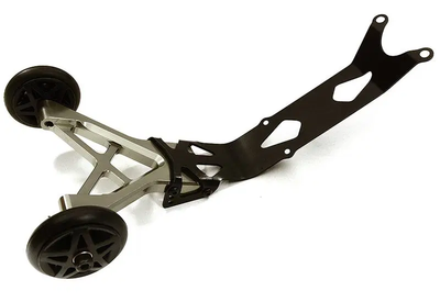 INTC28695GREY Billet Machined Wheelie Bar 1/10