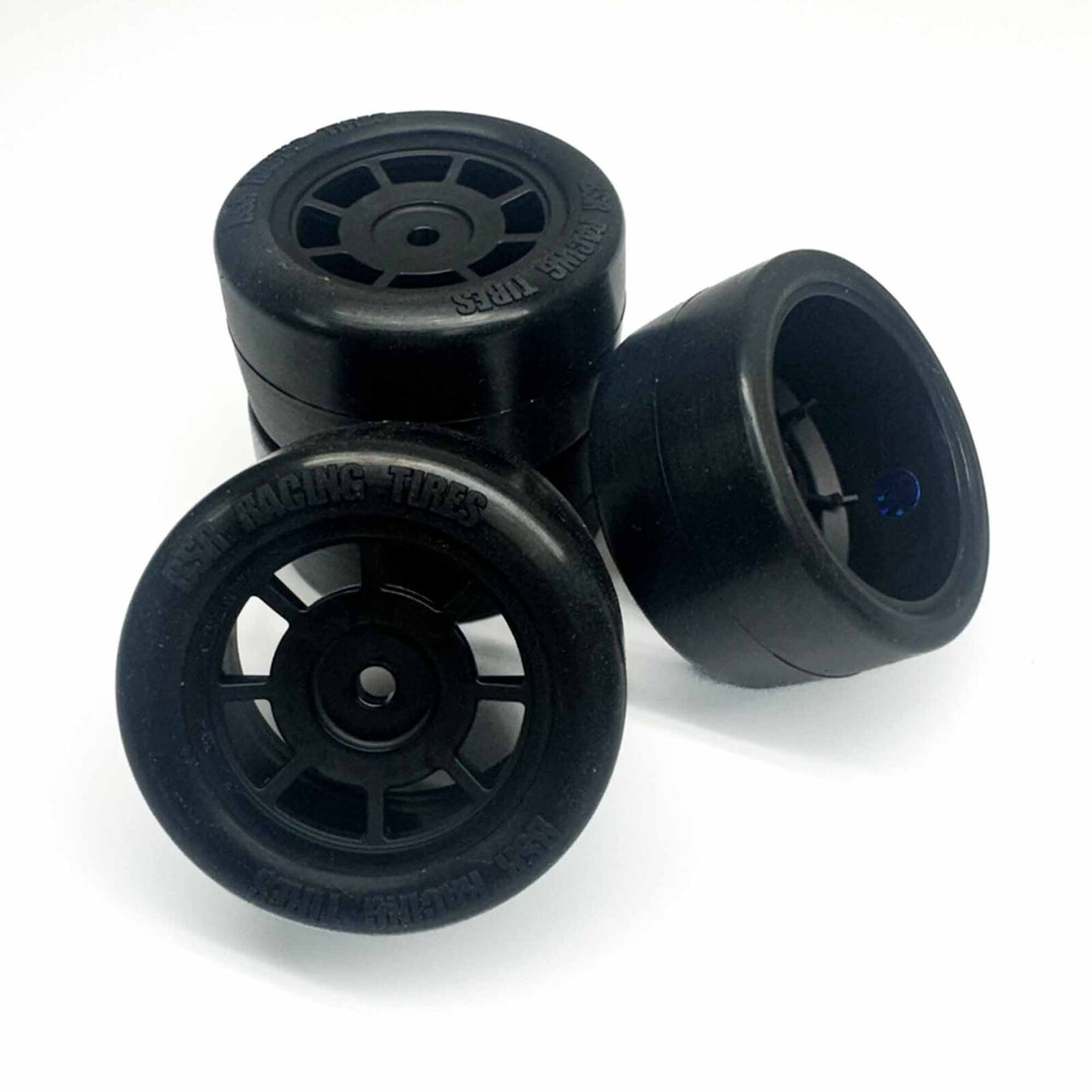BXRRR2032 BSR Racing Tires 1/12 Pre-Mounted Race Radials, Blue "32" Carpet Compound (4)