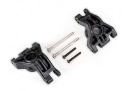 9050 Carriers, stub axle, rear, extreme heavy duty, black (left & right)/ 3x41mm hinge pins (2)