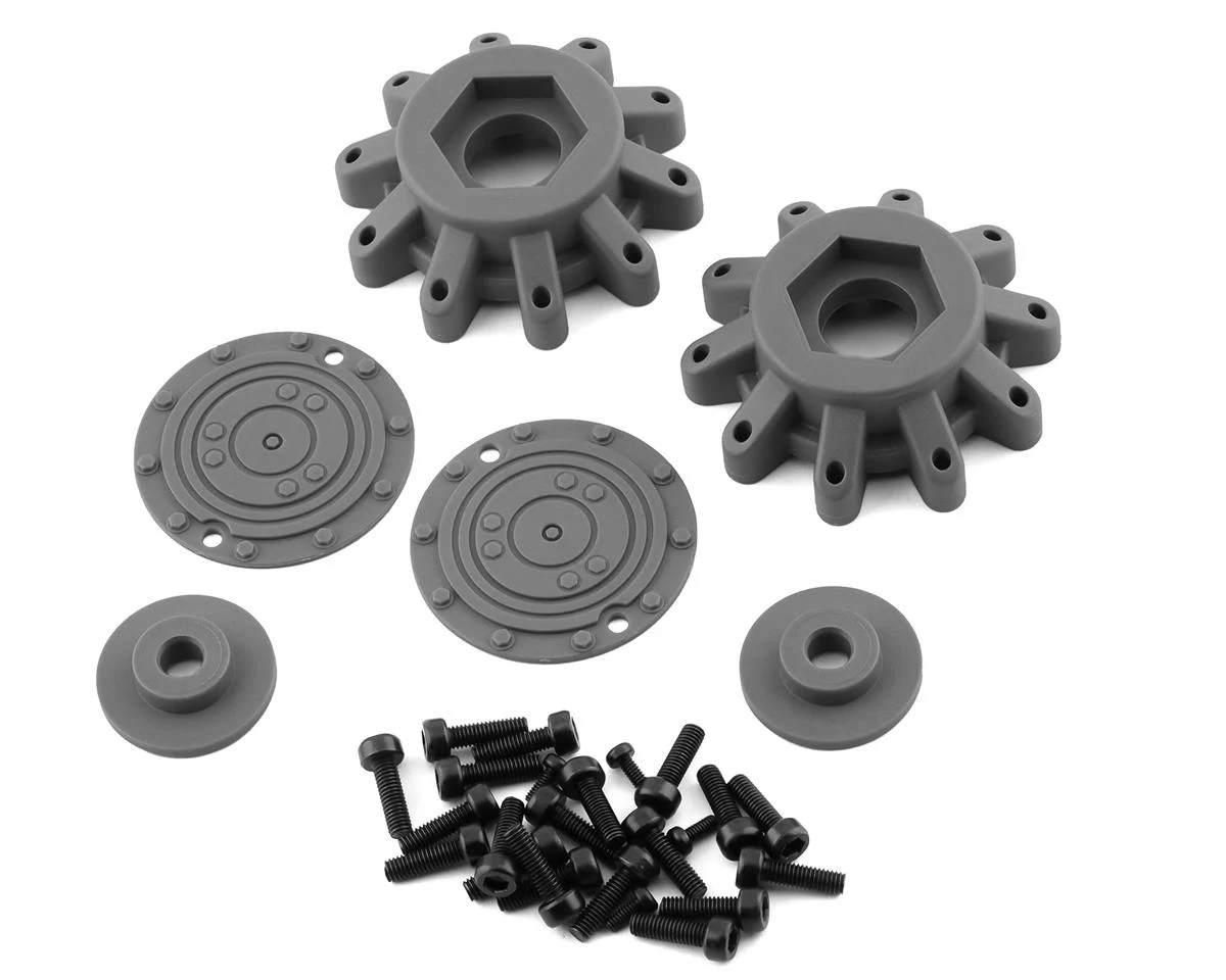 JCO3414S Aggressor 2.6x3.8" Monster Truck Wheel (Silver) (2) w/17mm