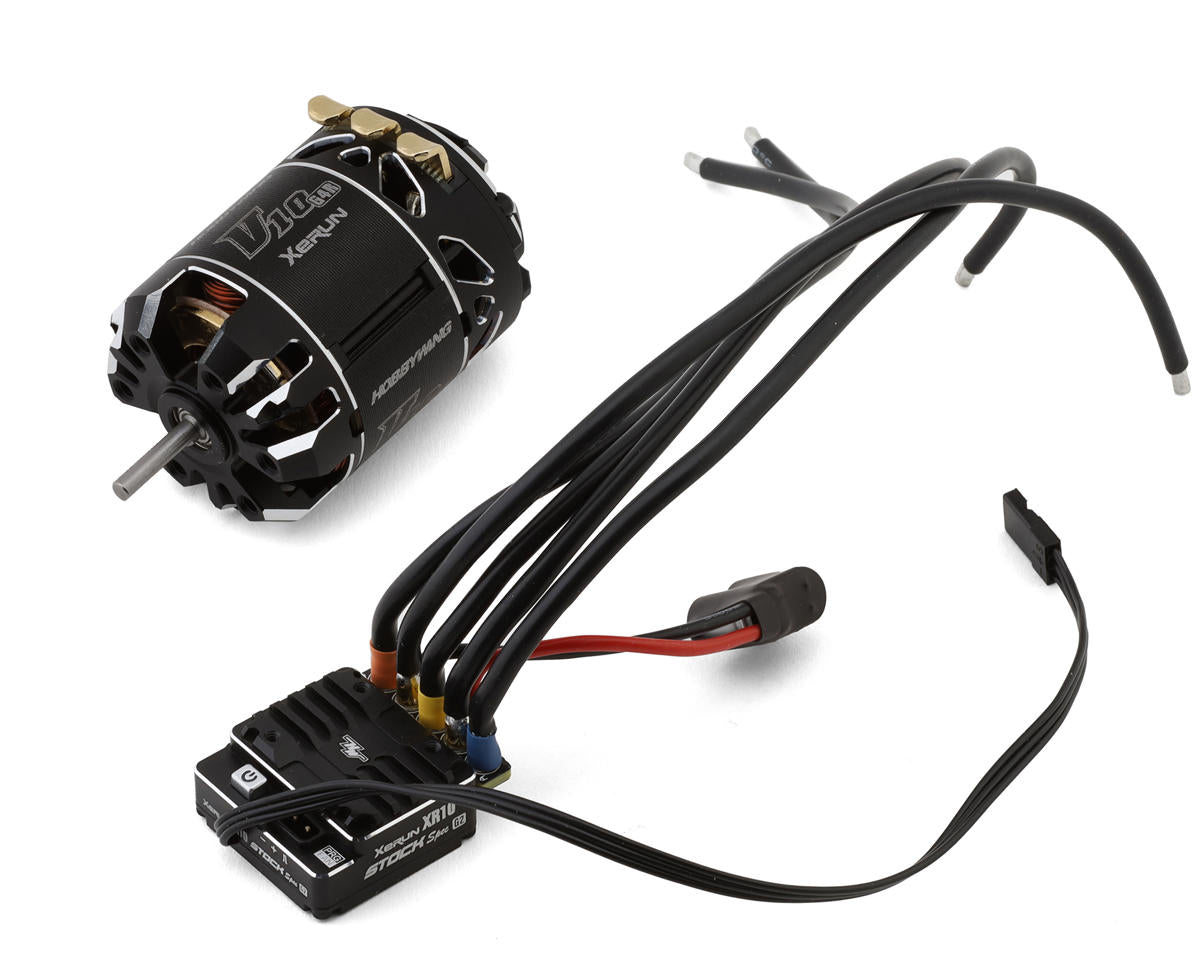 HWA38020811 Hobbywing XR10 Stock Spec G2 Sensored Brushless ESC & V10 G4R Team Edition Motor Combo (21.5T)