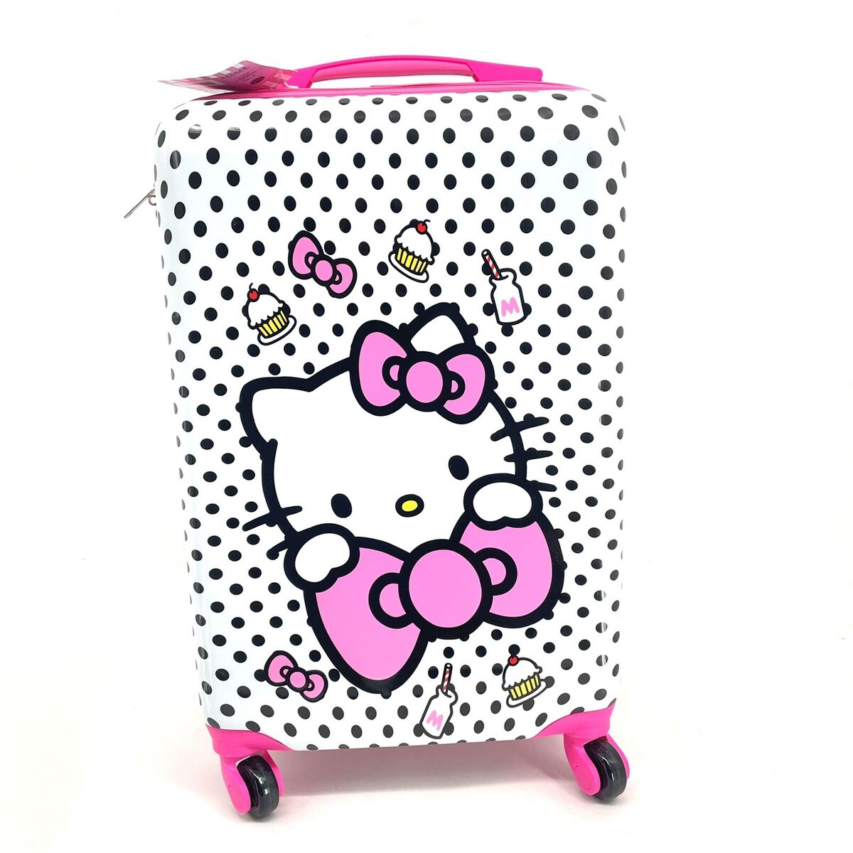 ZU00075 Hello Kitty 20" Bow/Polka Dots ABS Hard Shell Rolling LUGGAGE