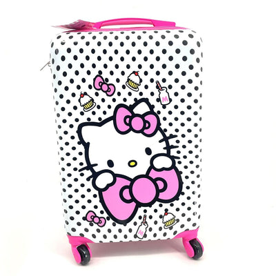 ZU00075 Hello Kitty 20" Bow/Polka Dots ABS Hard Shell Rolling LUGGAGE