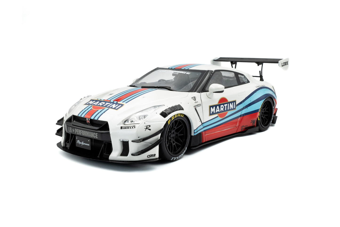 Solido S1805819 1:18 2024 Nissan Skyline GT-R R35 LBWK Liberty Walk MARTINI – White