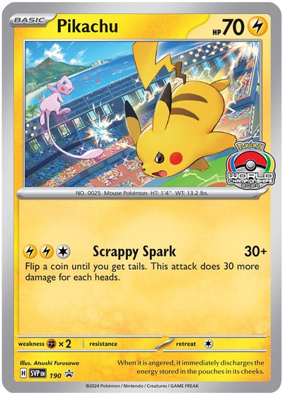 Pokémon Pikachu Scrappy Spark Promo Card 190