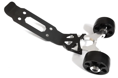 INTC31296SILVER Billet Machined Wheelie Bar 1/10 4S