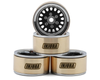 YQW-MW1016BK Injora 1.0" ModuWheel Brass & Aluminum Micro Crawler Beadlock Wheels (Black) (4) (21g ea) (-4.4mm Offset)