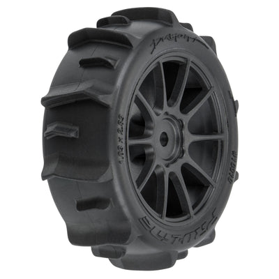 PRO1031010 1/14 Dumont F/R Tires MTD 12mm Black Mach-10 (4): Typhon GROM