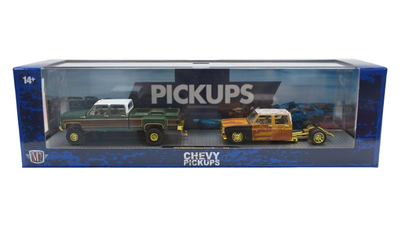 M2 Machines 36000-90 1973 Chevrolet Cheyenne Super 30 and 1975 Chevrolet Silverado 30 4X4 CHASE!!!
