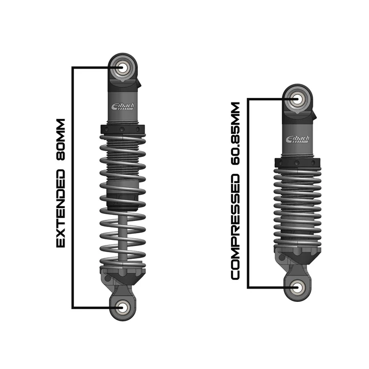 VPS10350 Vanquish Products Eibach 80mm S8E Scale Shock Set (2)
