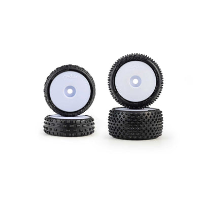 PRO1035513 Pro-Line Racing 1/24 Wedge Front and Prism Rear Carpet Tires Mounted 7mm, White (4): Losi Micro-B