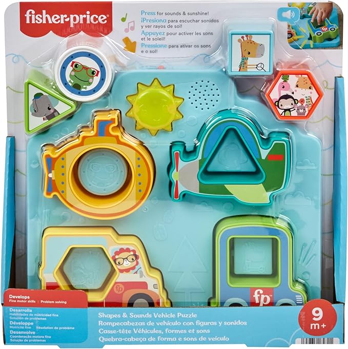 HRP31 Fisher-Price Core Puzzle Shapes & Sounds Vehicle Puzzle