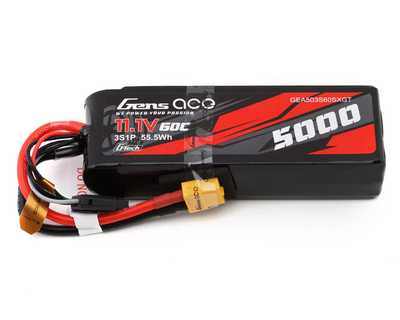 GEA503S60SXGT Gens Ace G-Tech Smart 3S LiPo Battery 60C (11.1V/5000mAh) w/XT60 Connector