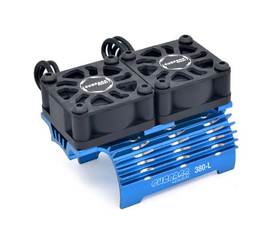 INTC32804BLUE Alloy Heatsink & Twin Cooling Fan for 380/390 Size Motor
