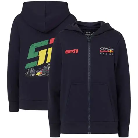 TU5397 Red Bull Racing F1 Sergio "Checo" Perez Race Car Full Zip Hoodie -