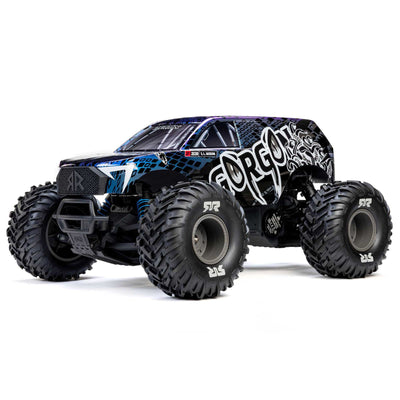 ARA3530 Arrma Gorgon 223S 1/10 RTR Brushless 2WD Monster Truck (Black) w/SLT2 2.4GHz Radio & DSC