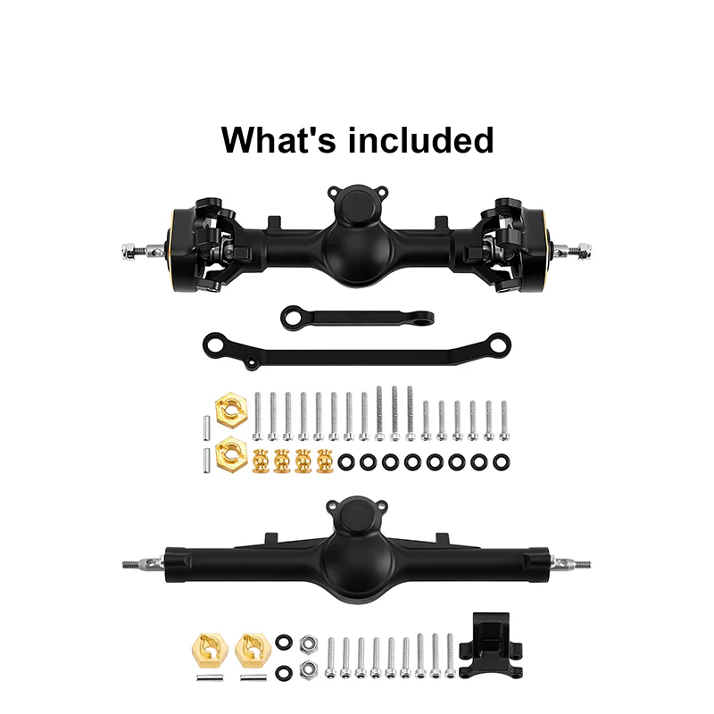 SCX24-195BKFR INJORA +4mm Nylon Planet Axles with Double Joint Shafts for 1/24 SCX24