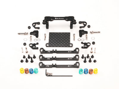 MR3080K PN Racing Mini-Z V4 MR03/PNR2.5W Double A-Arm Front Suspension (Black)