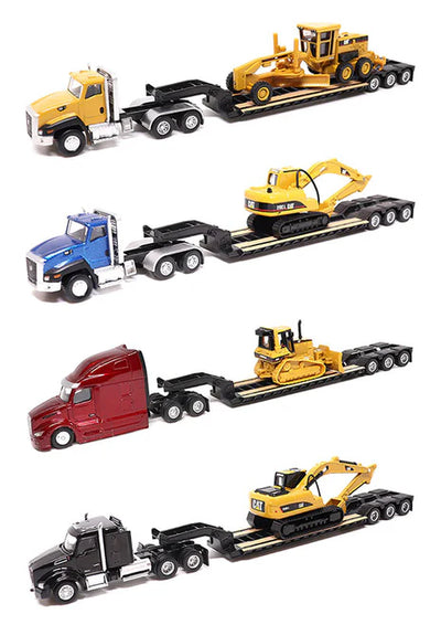 DCM84410A 1/87 Semi Tractor with Lowboy Trailer and CAT