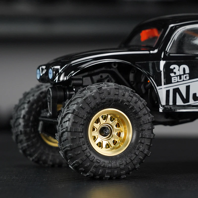 W7007BR-19 INJORA 0.7" D19 Brass Beadlock Wheels for 1/30 SCX30 (W7007)