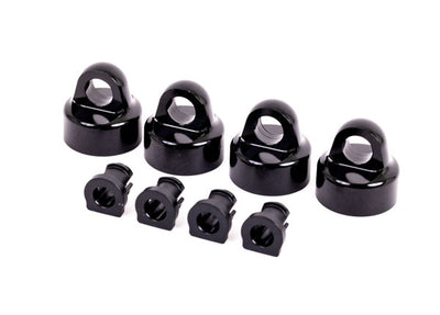 9664A Shock Caps Aluminum - Sledge - Black