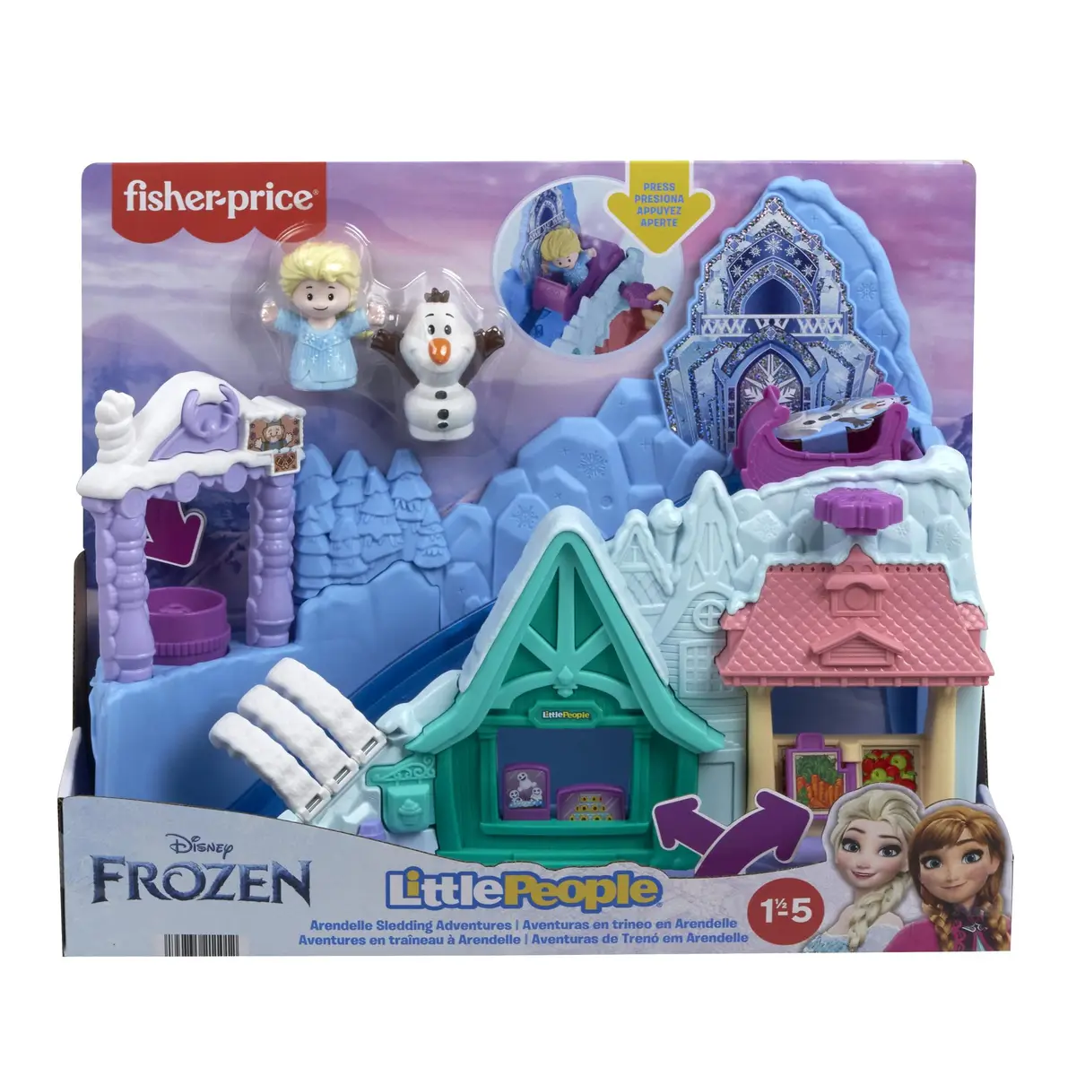 HWB34 Little People Disney Frozen Arendelle Sledding Adventures Playset