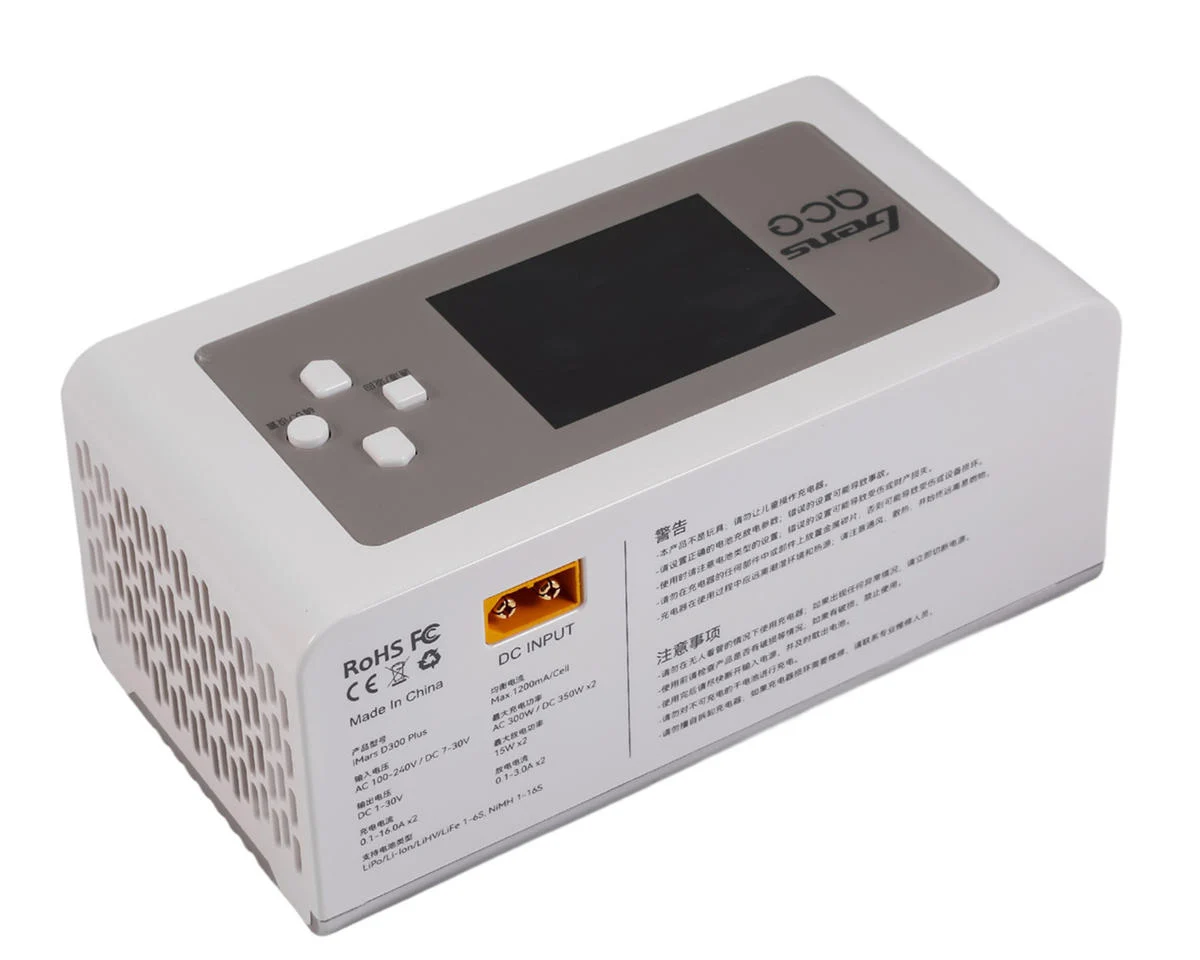 GEA300WPLUS-UW Gens Ace iMars D300 Plus G-Tech Smart Dual AC/DC Charger (White) (6S/16A) (AC-300W) (DC-350W x2) w/Bluetooth App Control