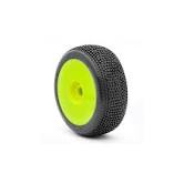 14007QRW 1:8 Buggy Pre-Mount, Super Soft  Longwear - Blue/Yellow