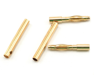 PTK-5000 ProTek RC 2.0mm Gold Plated Inline Connectors (2 Male/2 Female)