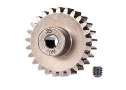6492X Gear, 25-T pinion (1.0 metric pitch) (fits 5mm shaft)/ set screw (for use only with steel spur gears)