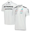 JW0586 Mercedes AMG Petronas Formula 1 2025 Men's Team Polo Shirt - White -