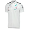 JW0586 Mercedes AMG Petronas Formula 1 2025 Men's Team Polo Shirt - White -