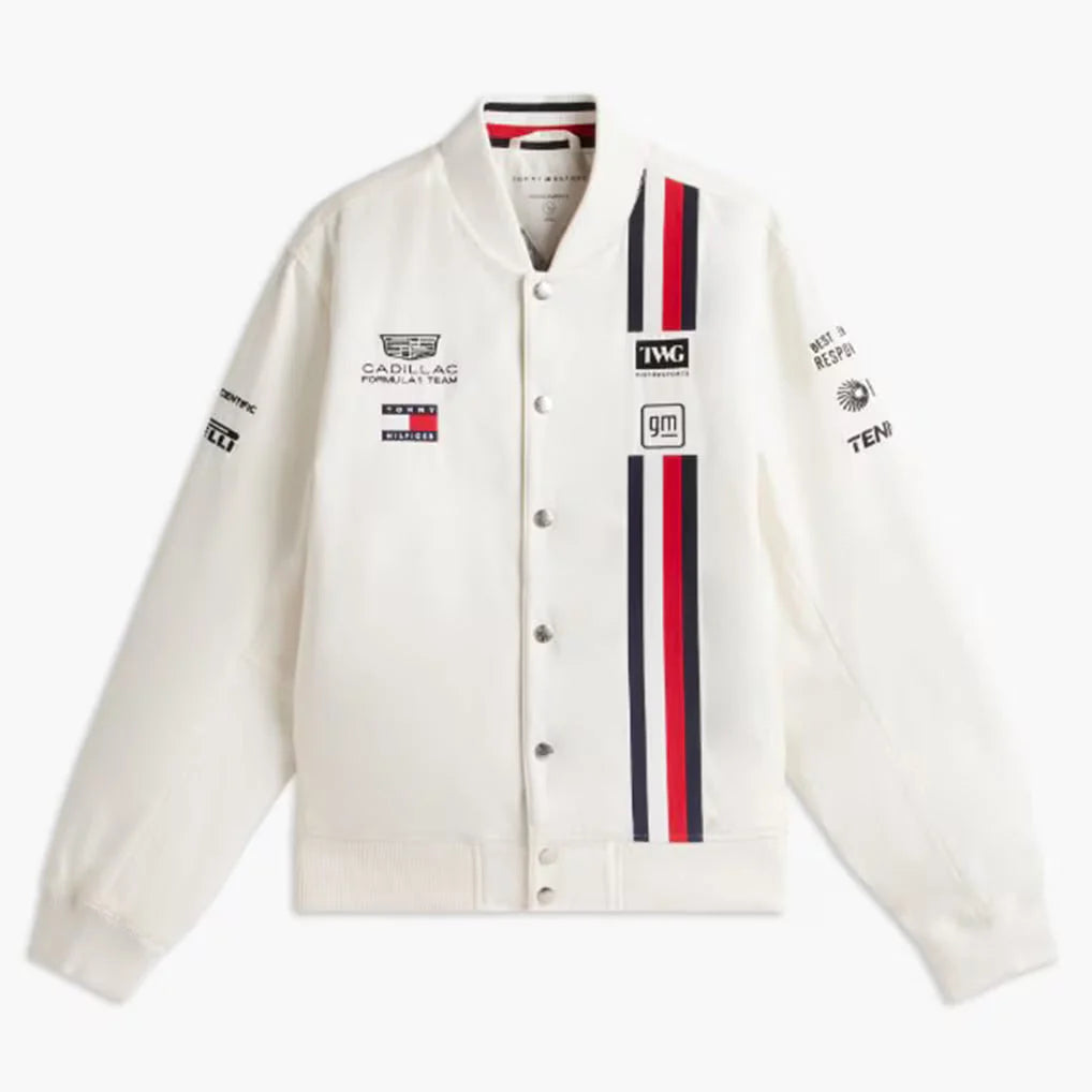 MN00150 Cadillac F1 Racing 2026 Special Edition Silverstone GP Team Jacket - White