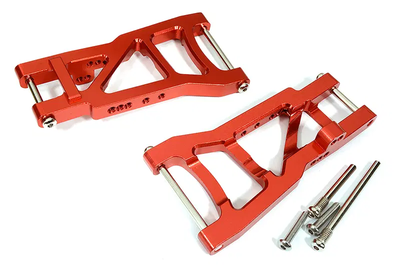 INTC31824RED Billet Machined Alloy Rear Arms 1/10 2WD
