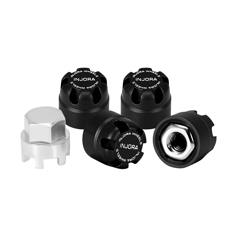 INJWH-28BK INJORA M2.5 Wheel Lock Nuts with Aluminum Cap for 1/18 TRX4M Ascent-18