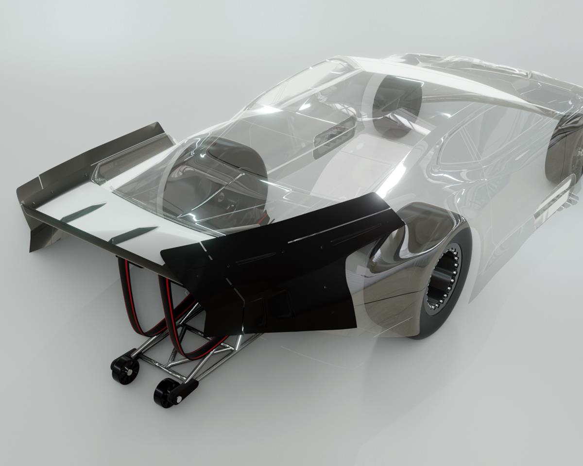 BDYDG-ZL21W Bittydesign ZL21 Pro Drag Racing Wing Set (Clear)