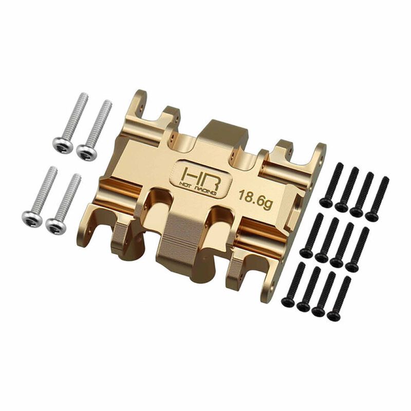 HRSXTY38LH Brass Center Gear Box Mount, 1/30 Axial SCX30