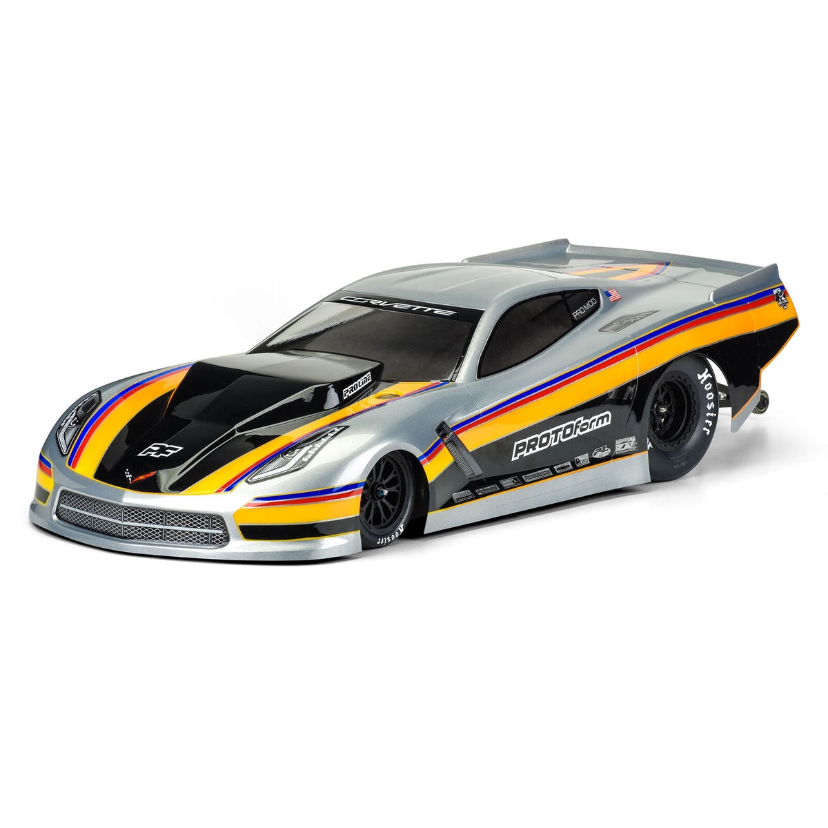 PRM157140 Chevrolet Corvette C7 1/10 Pro-Mod Short Course Drag Car Body (Clear)