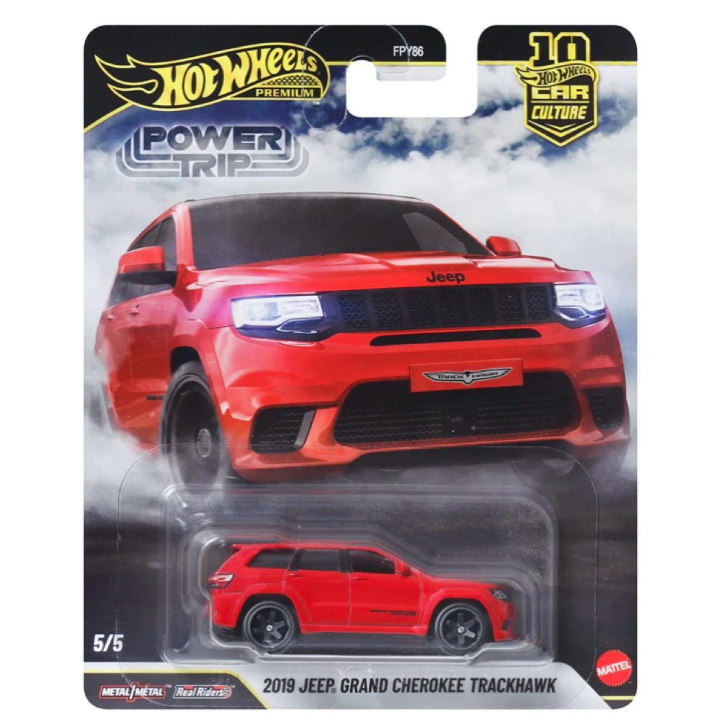 HWJFK28 Hot Wheels Premium Car Culture Power Trip 2019 Jeep Grand Cherokee Trackhawk from FPY86-961R Case