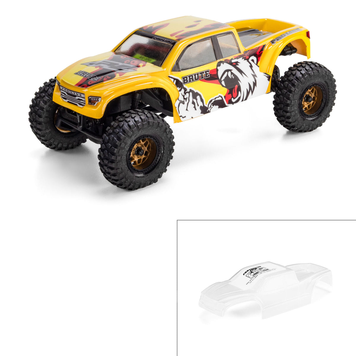 PRO375217 Pro-Line Racing 1/30 Pre-Cut Brute Body, Clear: Axial SCX30