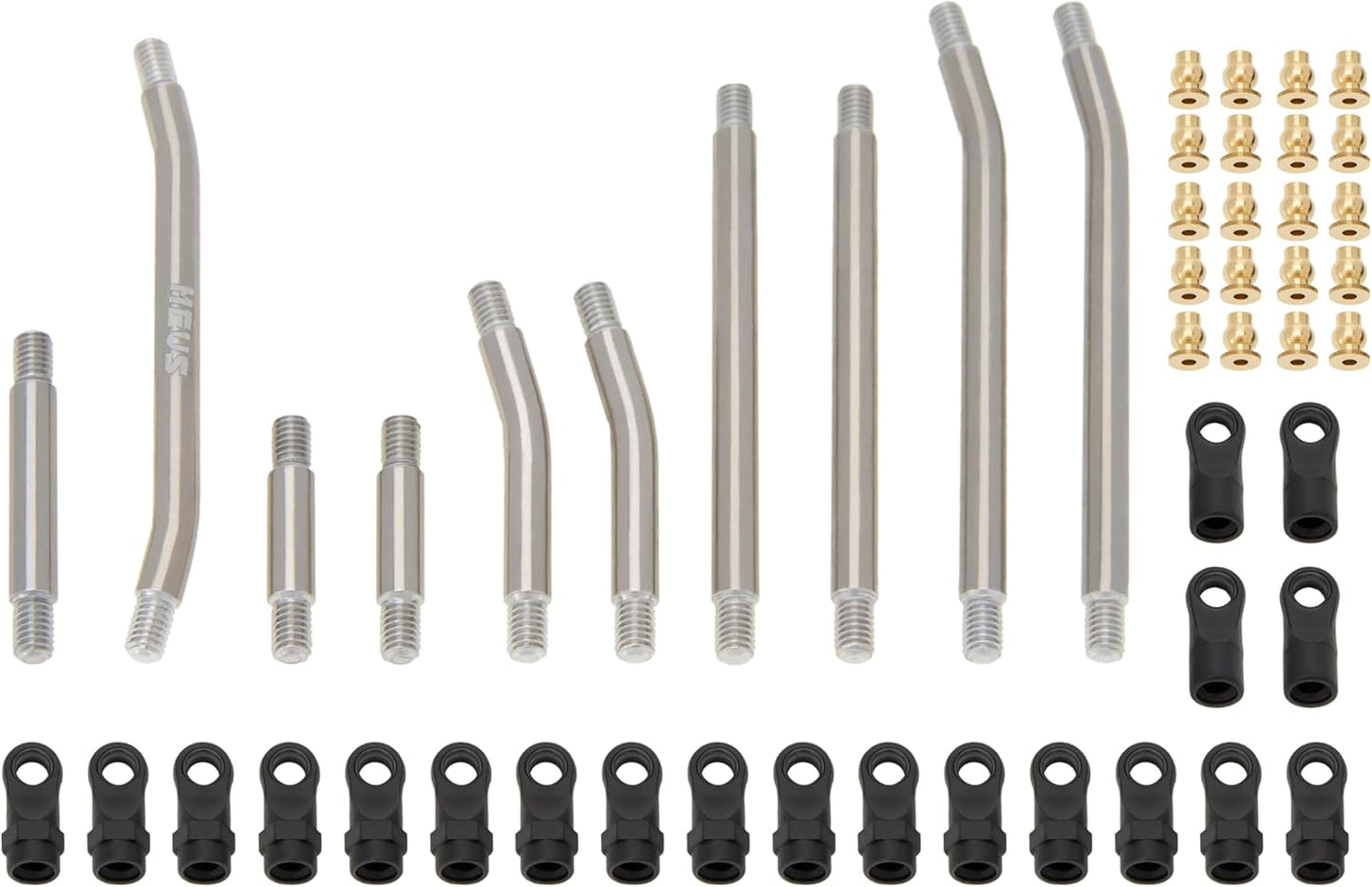 MEUS Racing SCX24 Lexus GX470 High Clearance Links Set for Axial 1/24 RC Crawler (Titanium)