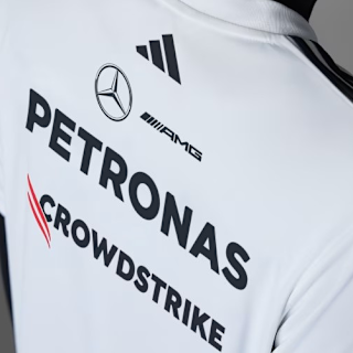 JX5798 Mercedes AMG Petronas Formula 1 2025 Men's Team Driver Jersey - White -