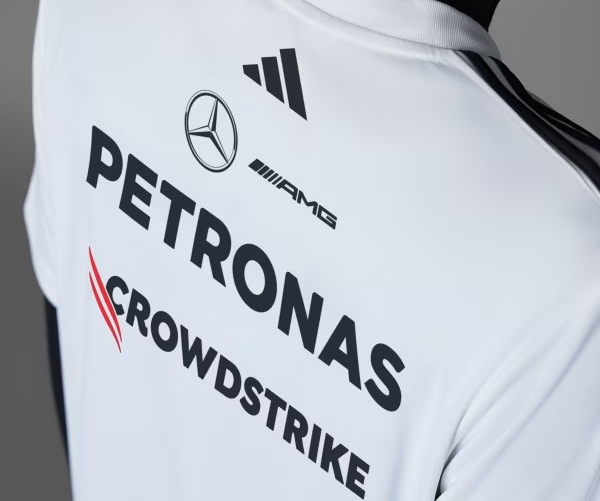 JX5798 Mercedes AMG Petronas Formula 1 2025 Men's Team Driver Jersey - White -