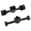 MEUS Racing SCX30 Axle Housing with Diff Covers and Steering Knuckles (Black)
