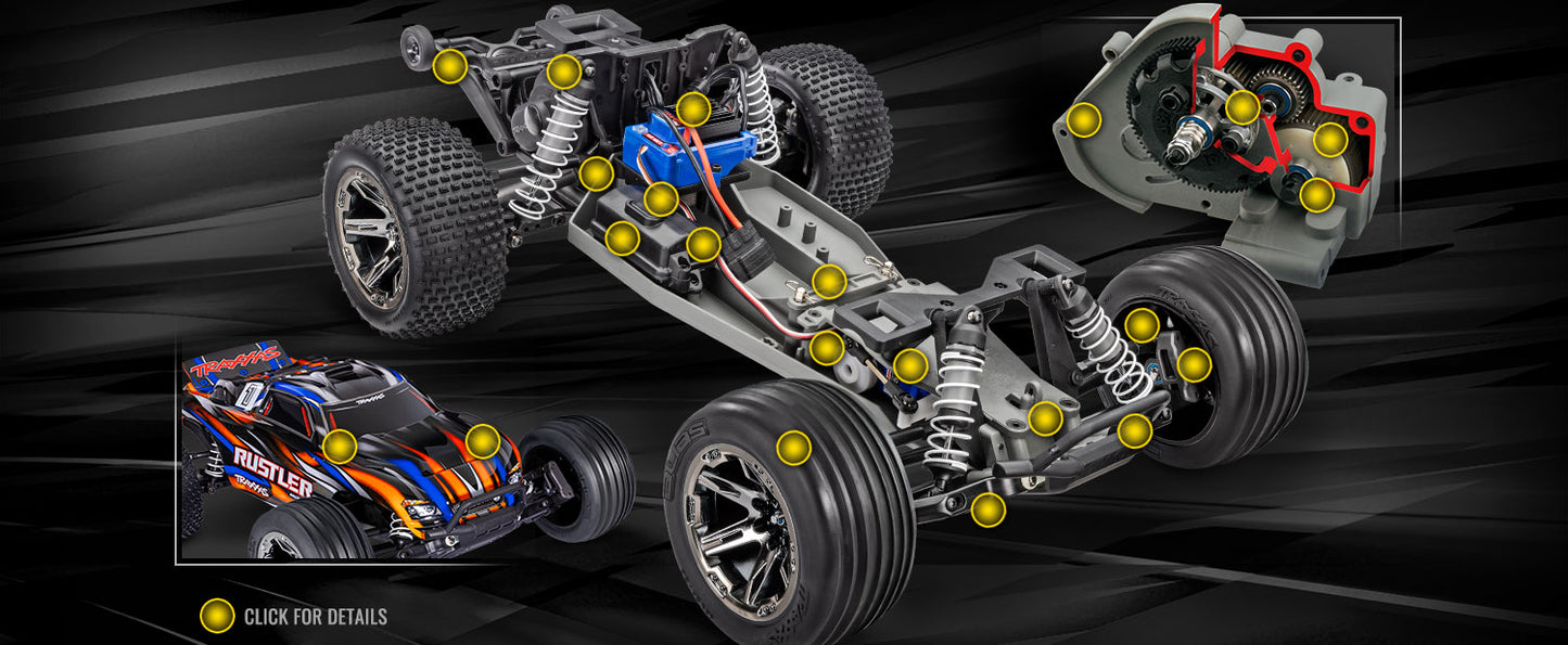 37354-4 Rustler BL-2S 1/10 Scale 2WD Brushless Stadium With Clipless Body